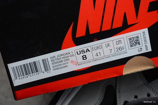 White Grey Smoke 555088-035 High Retro Black Jordan Light Air 1 0923